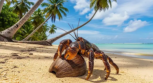 Caranguejo gigante dos coqueiros foi registrado novamente em ilha remota após um século.