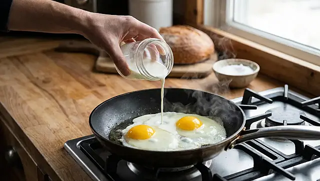 Aprenda o truque do leite na frigideira para fritar ovos perfeitos: clara macia, gema cremosa e sem queimar.