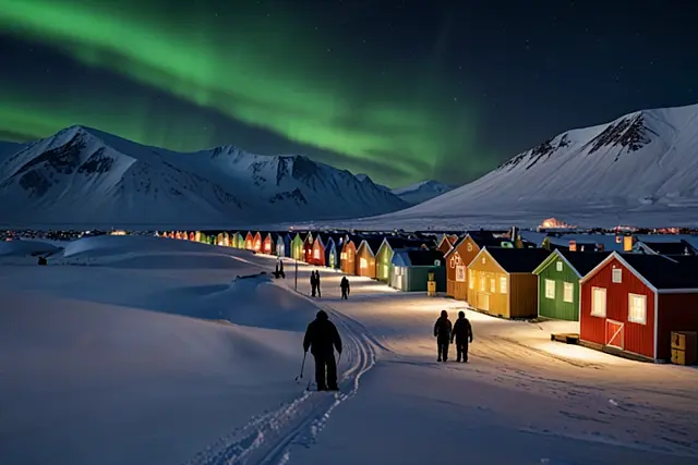 Longyearbyen em Svalbard na Noruega.