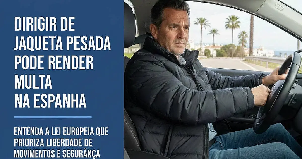 Quem for pego dirigindo com jaquetas ou casacos tomará multa pesada devido a regulamentação