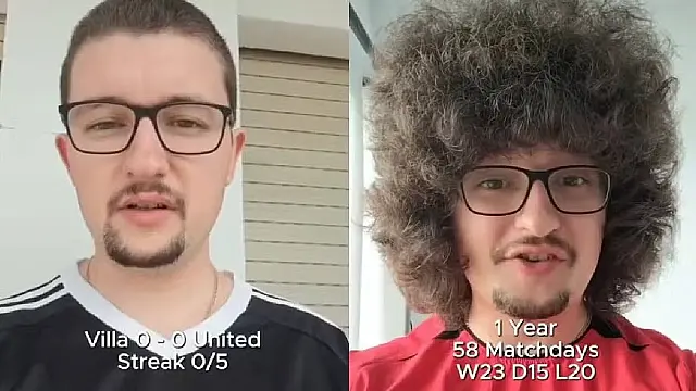 Frank Ilett, torcedor do Manchester United, está há mais de um ano sem cortar o cabelo.