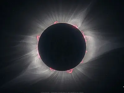 Descubra o eclipse solar total de 2 de agosto de 2027, o mais longo do século com 6 minutos e 23 segundos de escuridão.