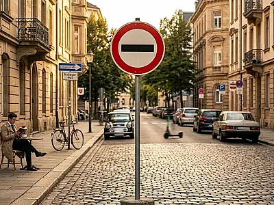 A placa de trânsito com linha preta horizontal intriga condutores em deslocamentos fronteiriços (Mercosul).