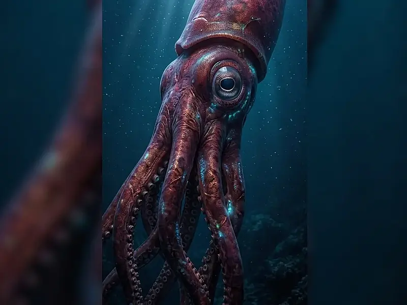 Cientistas registram pela primeira vez lula-colossal viva em seu habitat natural no Atlântico Sul