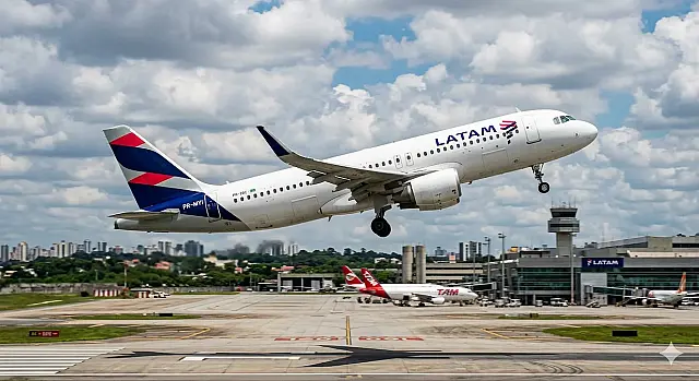 Latam incorpora na frota os primeiros aviões da Embraer, com 24 jatos E195‑E2, numa parceria de US$ 2,1 bi e potencial expansão para até 74 aeronaves.