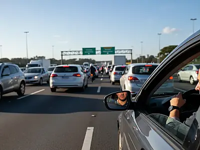 O alto fluxo de veículos na Rodovia dos Imigrantes exige paciência dos motoristas neste feriado. Foto: Divulgação/Ecovias
