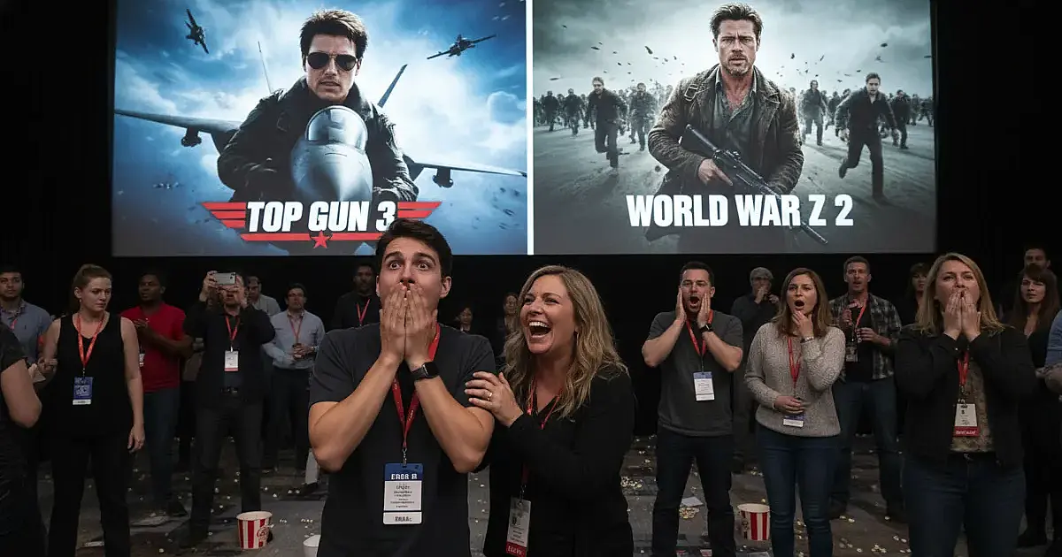 Paramount confirma Top Gun 3 e Guerra Mundial Z 2 com retornos de Tom Cruise e Brad Pitt