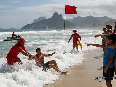 Guarda-vidas do CBMERJ monitoram a orla carioca para prevenir afogamentos e realizar resgates em áreas de risco.