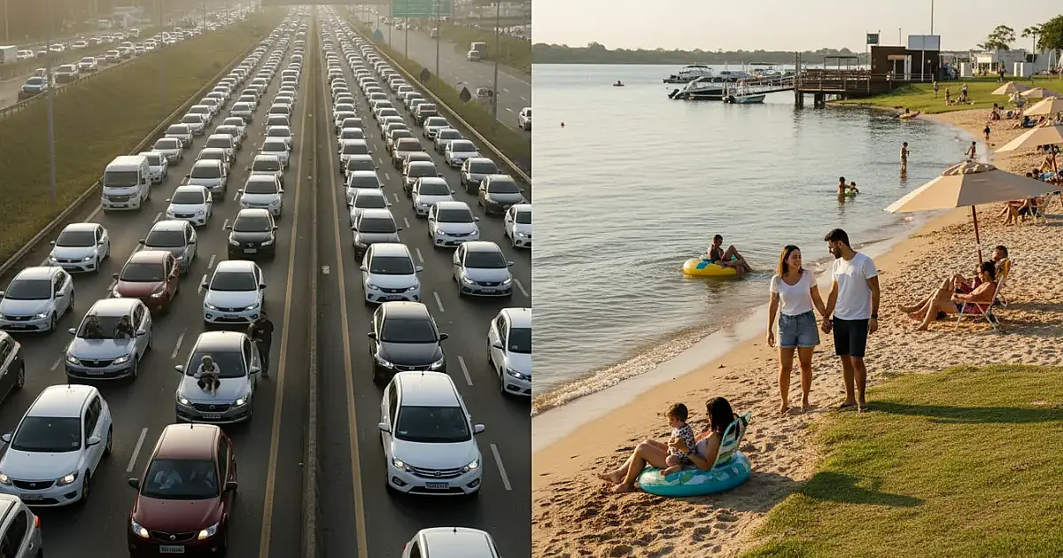 Praias de água doce viram refúgio para fugir do trânsito da Imigrantes