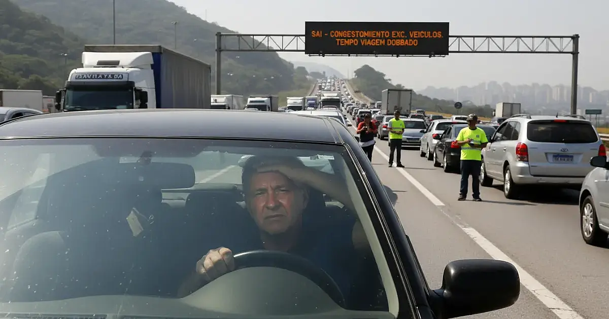 Imigrantes vira "estacionamento": motorista enfrenta caos e lentidão na subida para São Paulo
