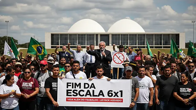 Presidente Lula recebe representantes das centrais sindicais no Palácio do Planalto para discutir direitos trabalhistas.