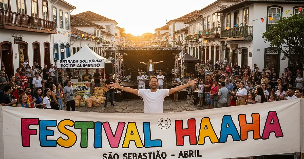 São Sebastião vira palco nacional do riso com a estreia do Festival HAHAHA