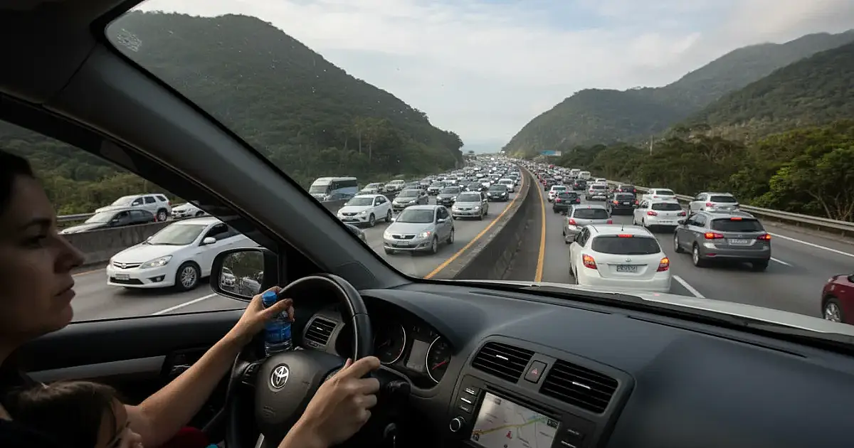 Feriado de 1º de maio: mais de 300 mil veículos são esperados no Litoral; veja como evitar o trânsito