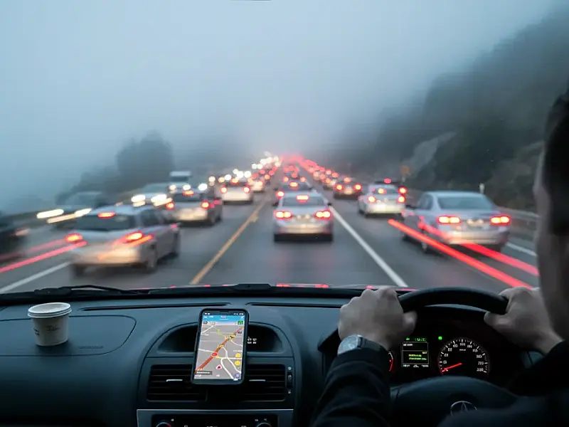Trânsito lento na subida da serra exige paciência do motorista