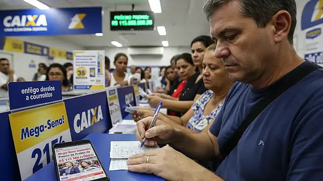Prêmio acumulado da Mega-Sena atrai milhões de apostadores em todo o país.