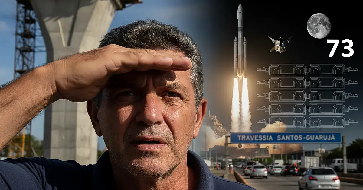 Custo de missão da NASA pagaria 73 túneis entre Santos e Guarujá