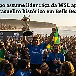 Miguel Pupo assume liderança da WSL após domínio brasileiro histórico em Bells Beach