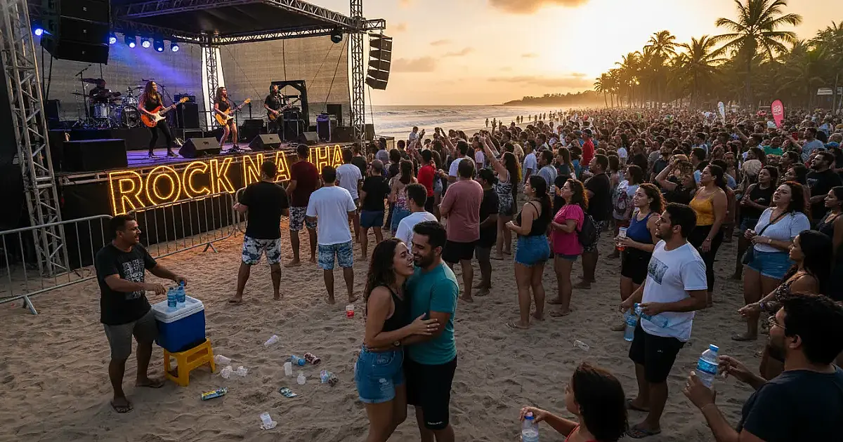 Rock na Ilha: Festival gratuito leva clássicos e fomento cultural à Praia do Perequê neste fim de semana