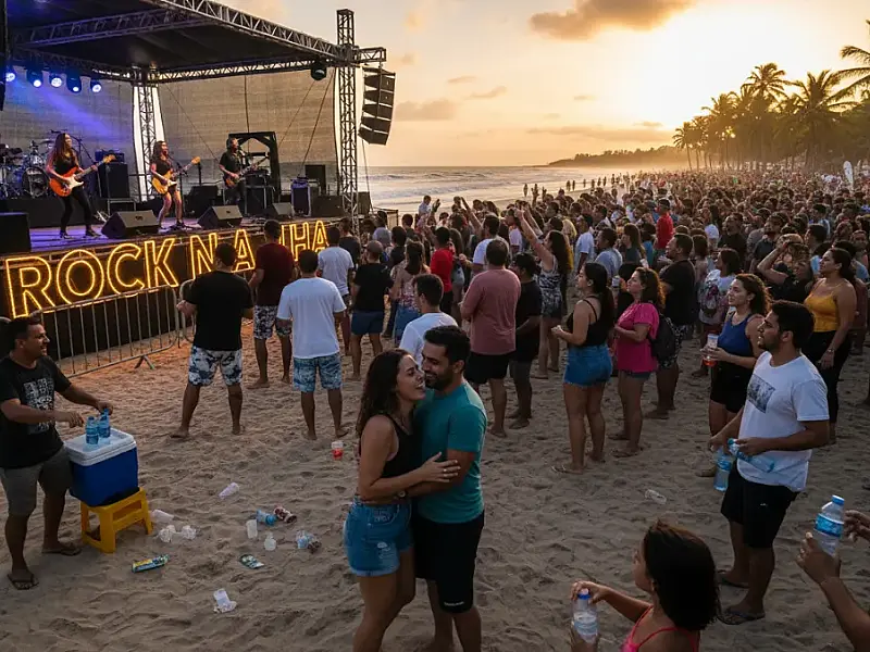 Rock na Ilha: Festival gratuito leva clássicos e fomento cultural à Praia do Perequê neste fim de semana