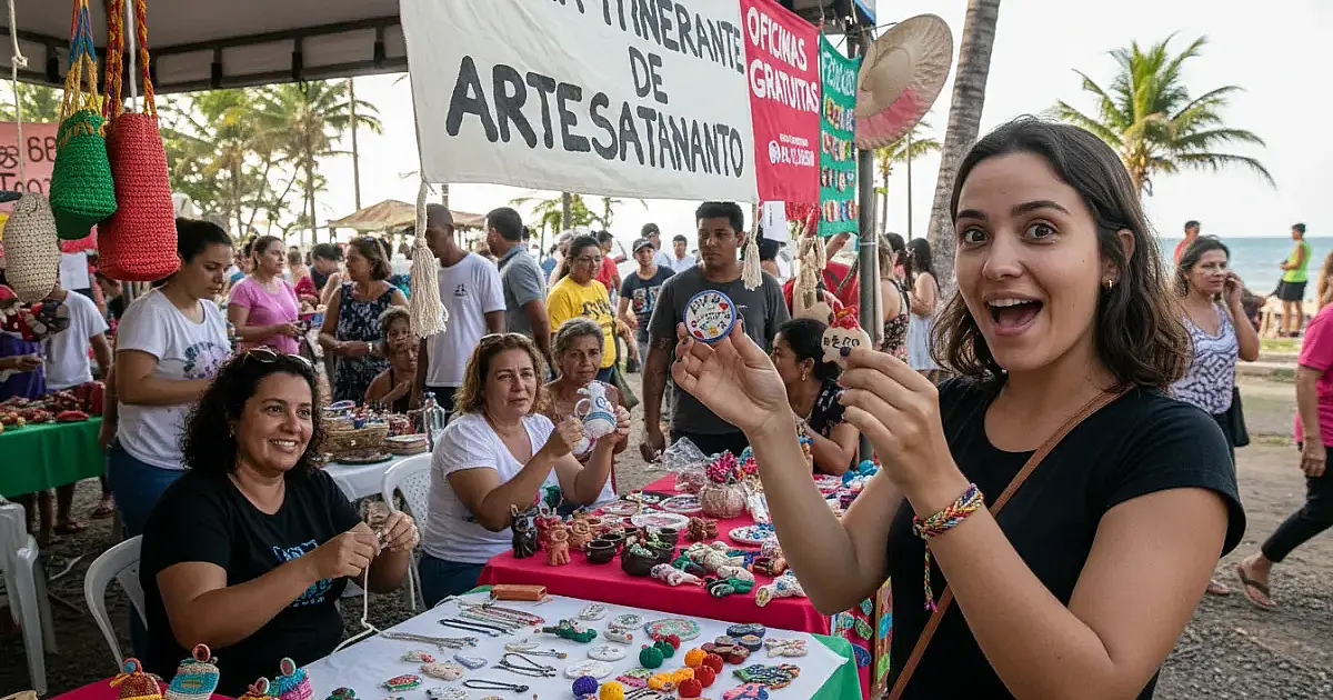 Guarujá recebe feira com oficinas gratuitas e artesanato a partir de R$ 2