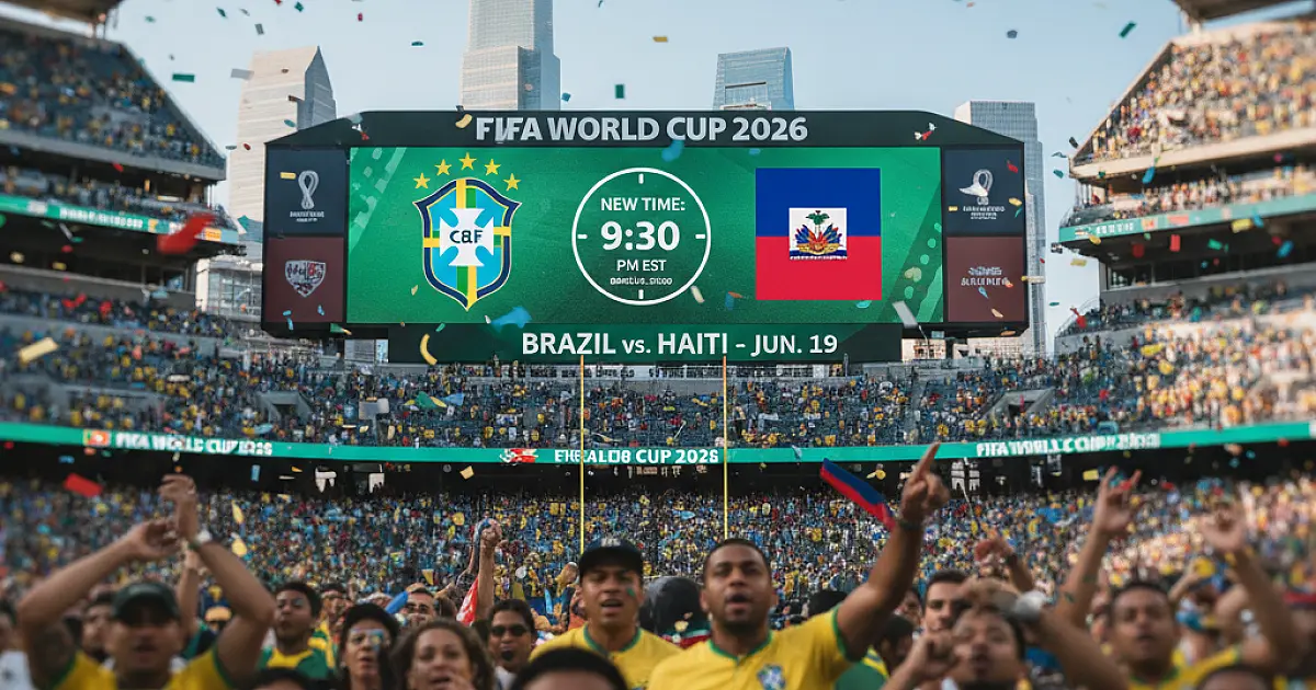 FIFA antecipa horário de Brasil e Haiti na Copa do Mundo 2026