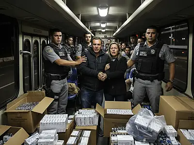 Material apreendido pela Polícia Civil incluía canetas emagrecedoras, anabolizantes e eletrônicos contrabandeados.