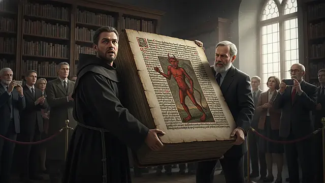 O Codex Gigas é o maior manuscrito medieval preservado, pesando 75 kg e contendo uma imagem lendária do demônio.