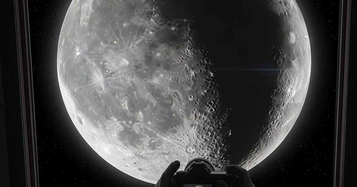 Artemis 2: Nasa revela imagem histórica da Lua vista por olhos humanos após 50 anos