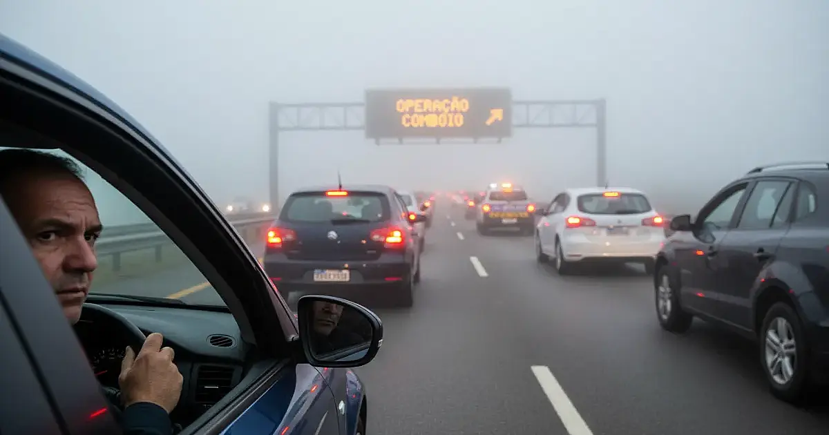 Neblina e tráfego intenso complicam subida da serra pelo Sistema Anchieta-Imigrantes