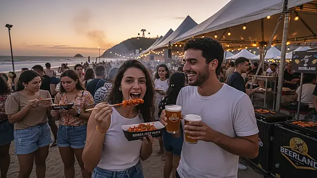 Praia do Itararé em São Vicente será palco de grandes festivais culturais e gastronômicos durante o feriado prolongado.