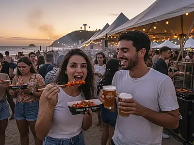 Praia do Itararé em São Vicente será palco de grandes festivais culturais e gastronômicos durante o feriado prolongado.