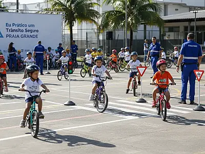 Educação no guidão: Praia Grande mobiliza 2,5 mil alunos para um trânsito mais humano