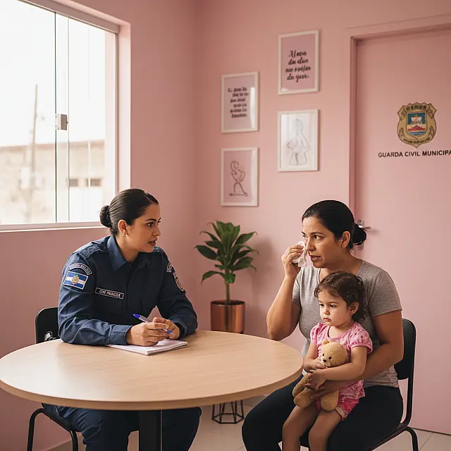 A Sala Rosa foi idealizada para oferecer privacidade e conforto durante o primeiro atendimento a mulheres em situação de vulnerabilidade.