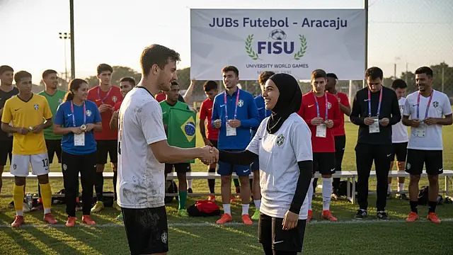 Atletas universitários de diferentes nações buscam integração e paz através do esporte em eventos globais.