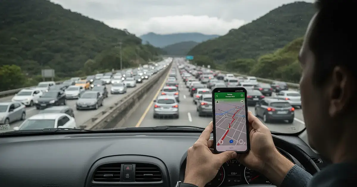 Volta da Páscoa: Motoristas enfrentam mais de 10 km de lentidão no Sistema Anchieta-Imigrantes