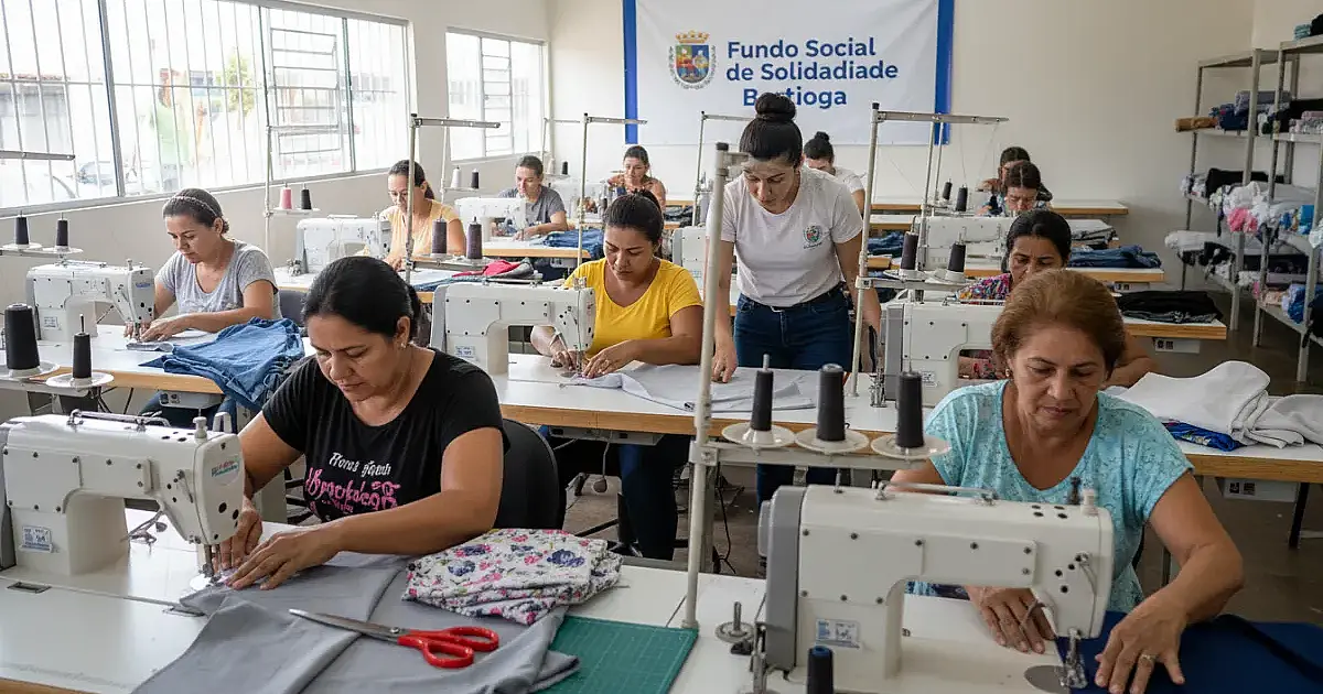Bertioga inaugura polo de corte e costura para impulsionar geração de renda e autonomia