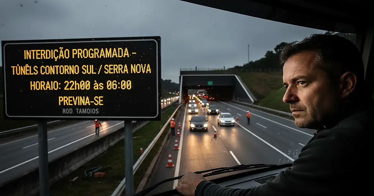 Rodovia dos Tamoios terá interdições noturnas nos túneis nesta semana: veja o que muda