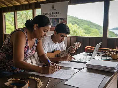 Sede da Secretaria de Cultura de Ilhabela, centro do fomento cultural e inscrições para a PNAB.