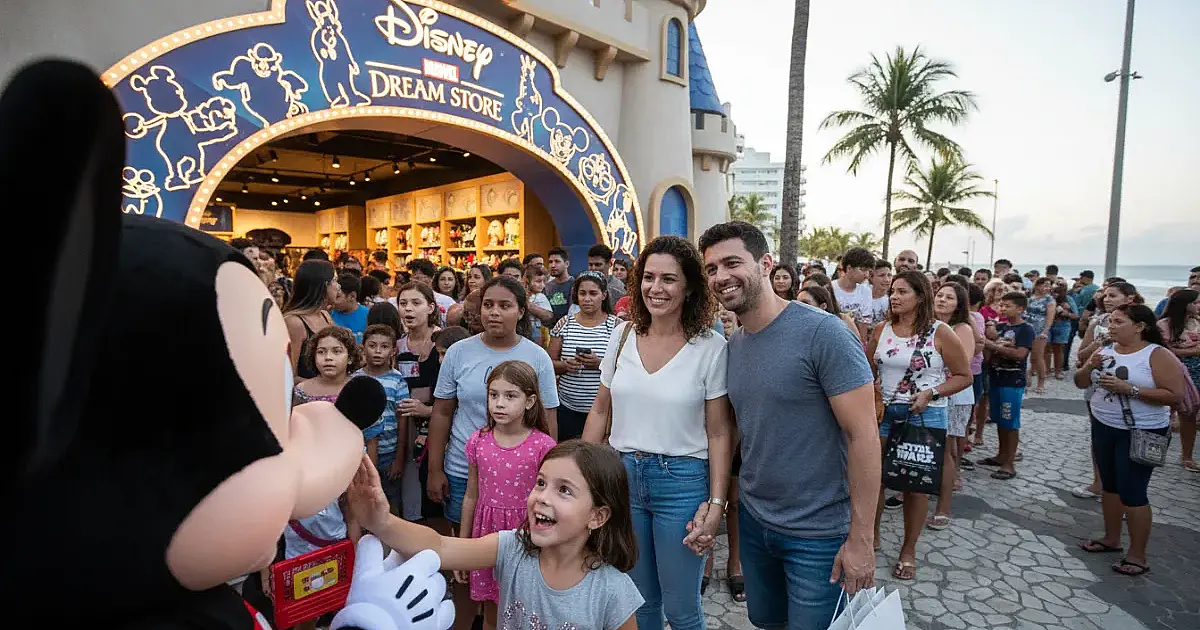 Disney em Praia Grande: Dream Store inaugura megaloja temática e transforma lazer no litoral