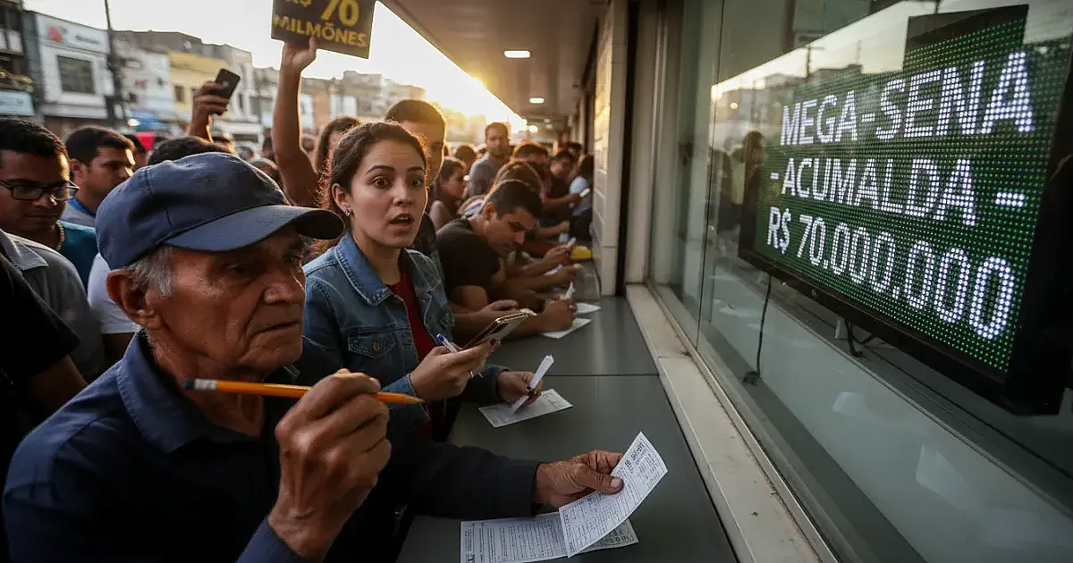 Mega-Sena acumula e prêmio dispara para R$ 70 milhões; saiba como concorrer