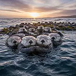 Além do encanto: o segredo vital por trás das lontras que dormem de mãos dadas