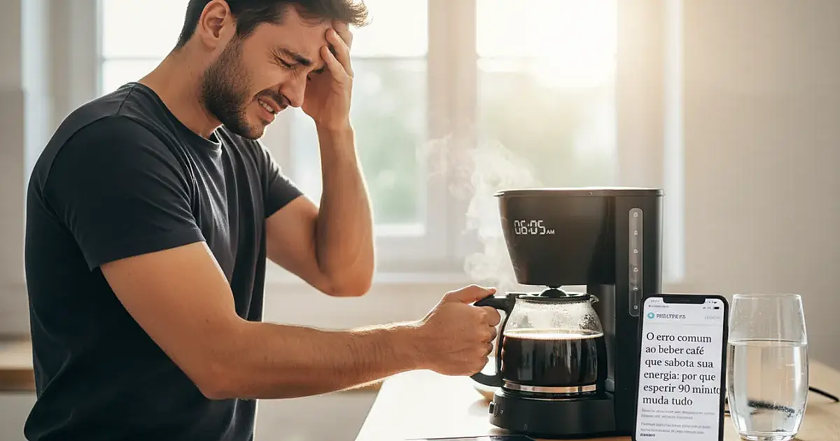 O erro comum ao beber café que sabota sua energia: por que esperar 90 minutos muda tudo