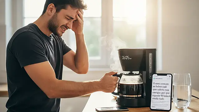 Esperar o momento certo para o café otimiza a energia natural do corpo e evita a fadiga vespertina.