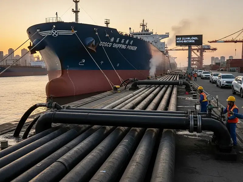 Exportação de petróleo do Brasil para a China batem recorde histórico