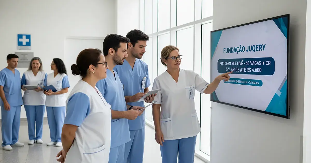 Concurso na Grande SP: Fundação Juquery abre 46 vagas na saúde com salários de até R$ 4,6 mil