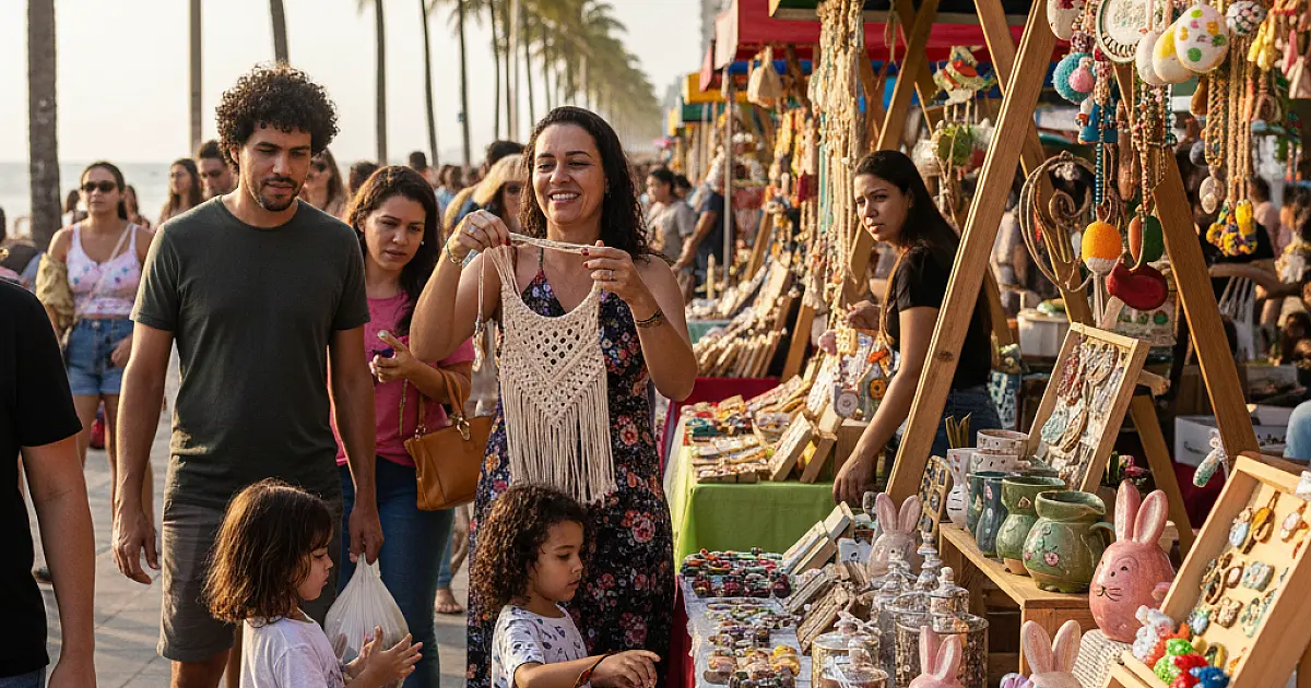 Páscoa em Santos: Guia de Feiras Criativas na Orla e Centro