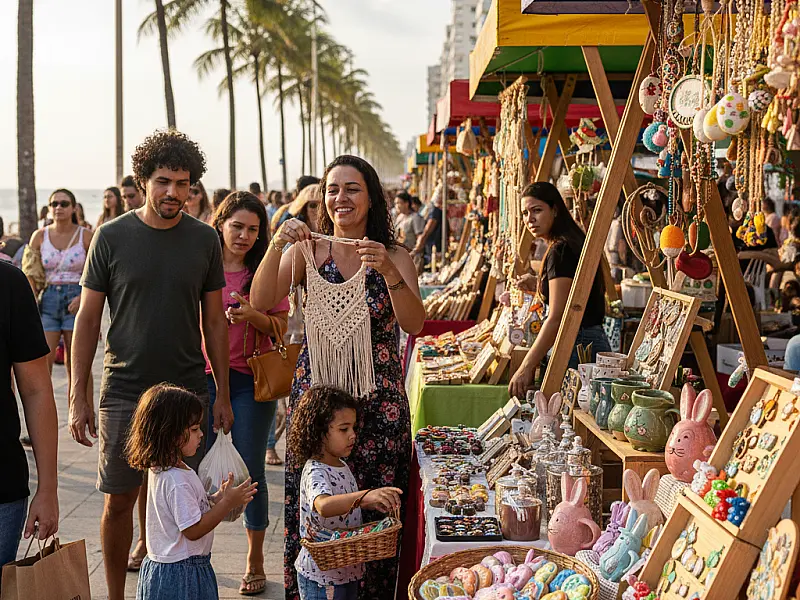 Páscoa em Santos: Guia de feiras criativas na Orla e Centro