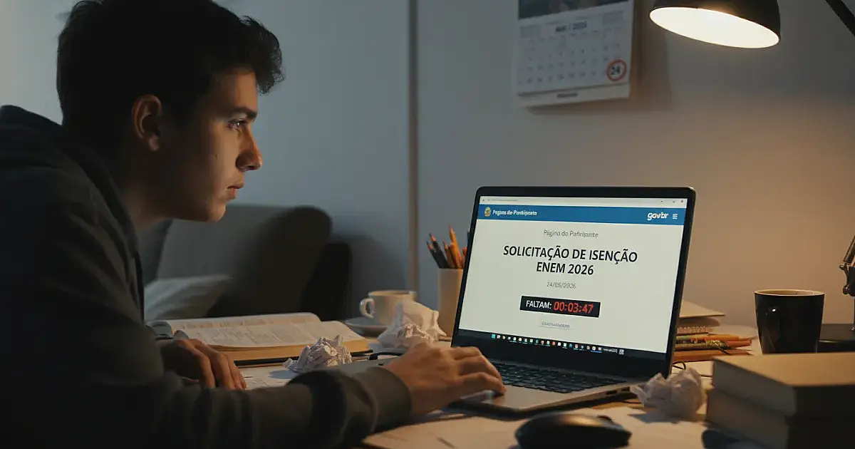 Enem 2026: Prazo para pedir isenção da taxa termina nesta sexta-feira; veja como garantir