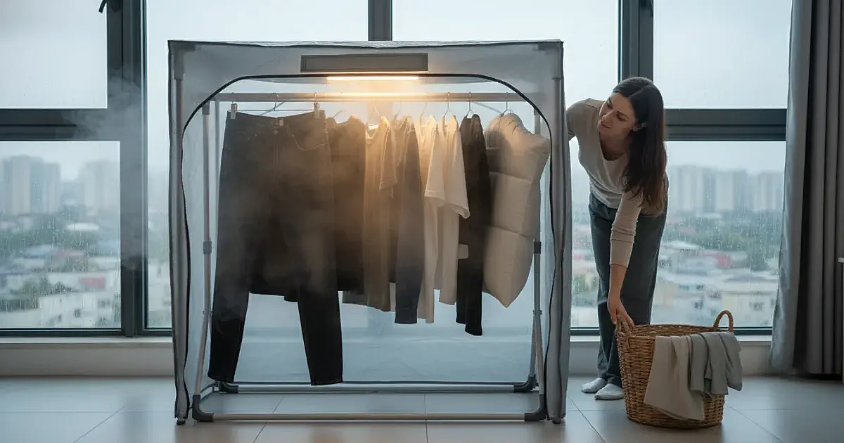 Adeus ao varal úmido: o secador elétrico que revoluciona a rotina em dias de chuva