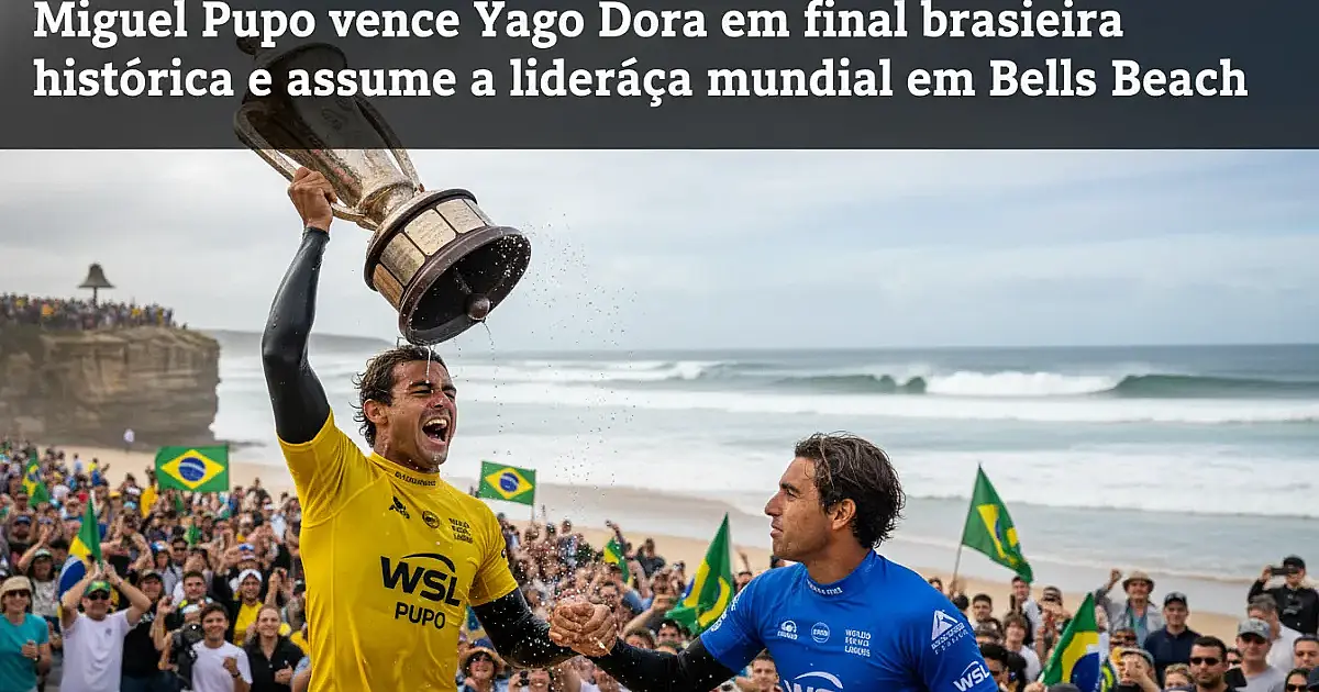Miguel Pupo vence Yago Dora em final brasileira histórica e assume a liderança mundial em Bells Beach